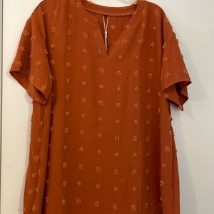 Rust color blouse